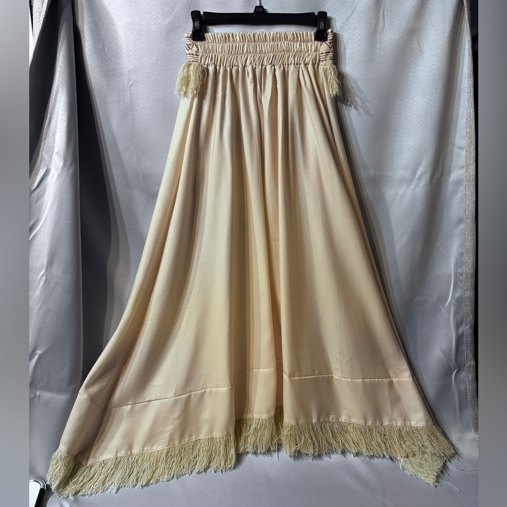Rare Tribal Vintage Boho Fringe Skirt size small - Picture 9 of 10